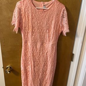 Knee length lace cocktail dress